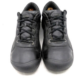 Keen Austin Mens Size 15 Black Leather Casual Trail Hiking Black Lace Up Shoes